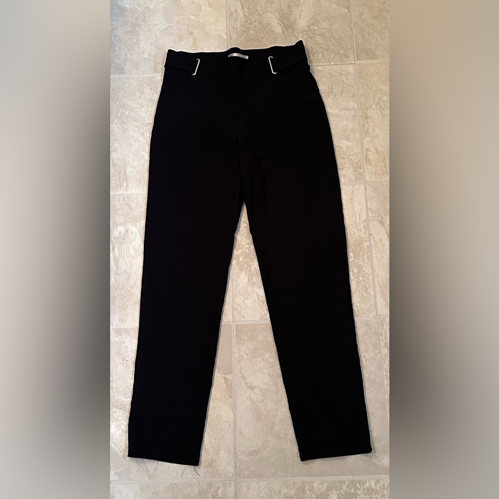 Black Straight-Leg Work Pants